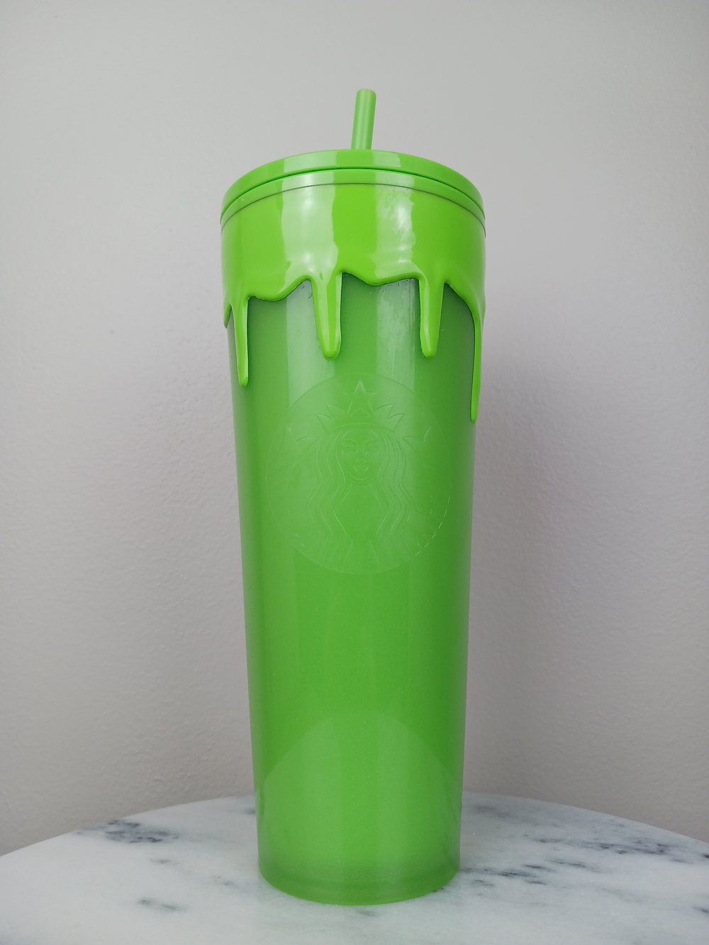 Starbucks Lime Green Drip Tumbler with Straw
